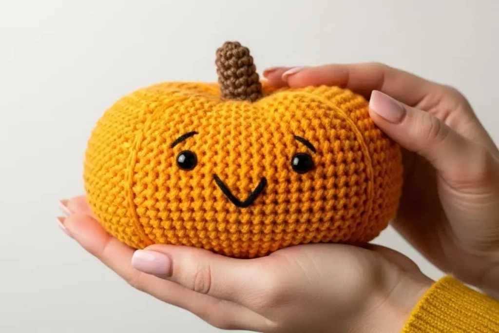 Chunky Amigurumi Pumpkin crochet pattern step-by-step tutorial