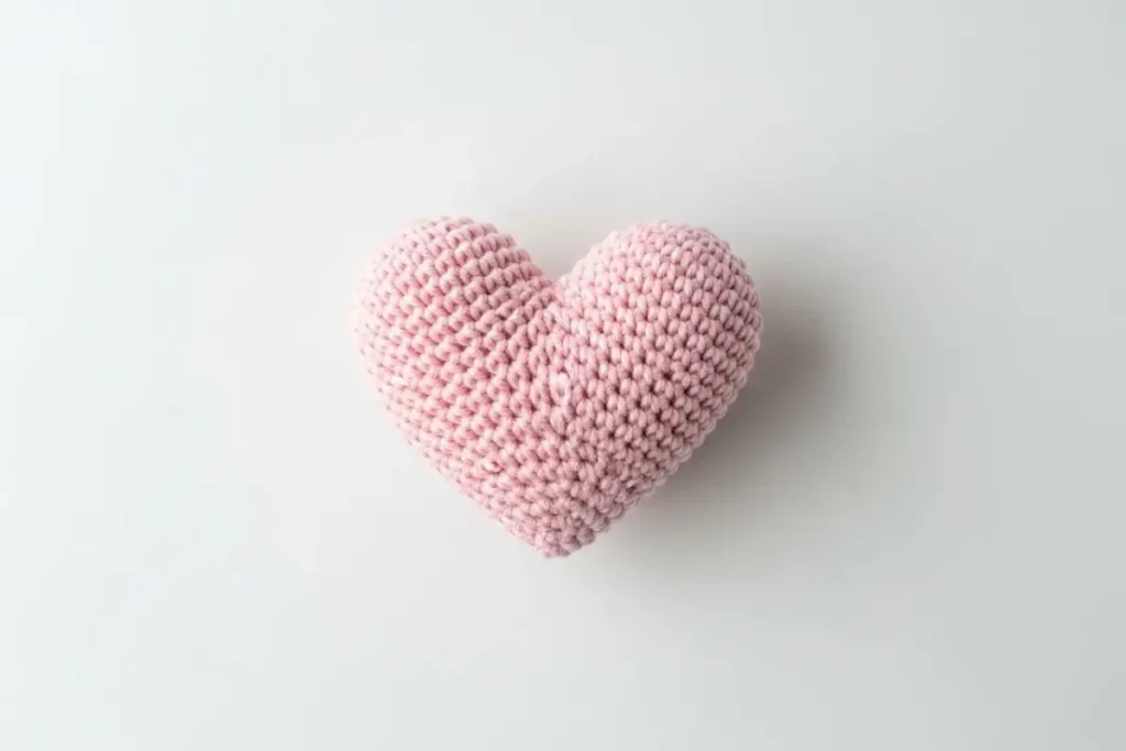 easy crochet heart amigurumi pattern step by step
