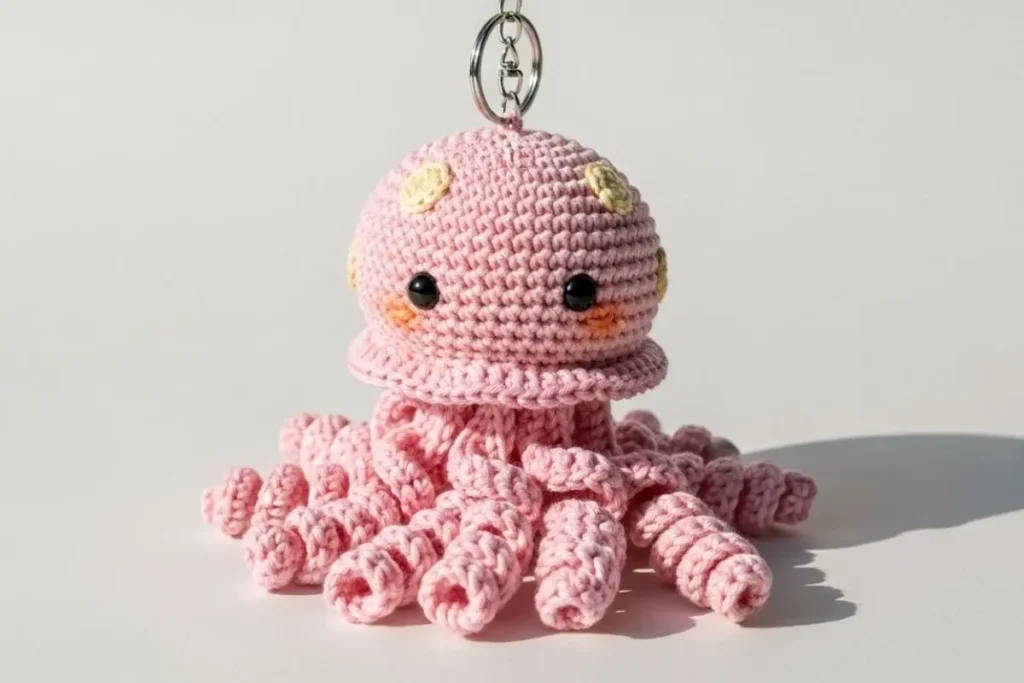 Cute handmade jellyfish amigurumi crochet pattern for beginners
