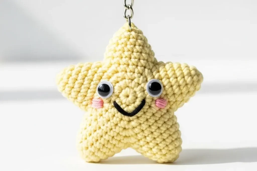 Tiny Star Amigurumi free crochet pattern soft yellow plush star