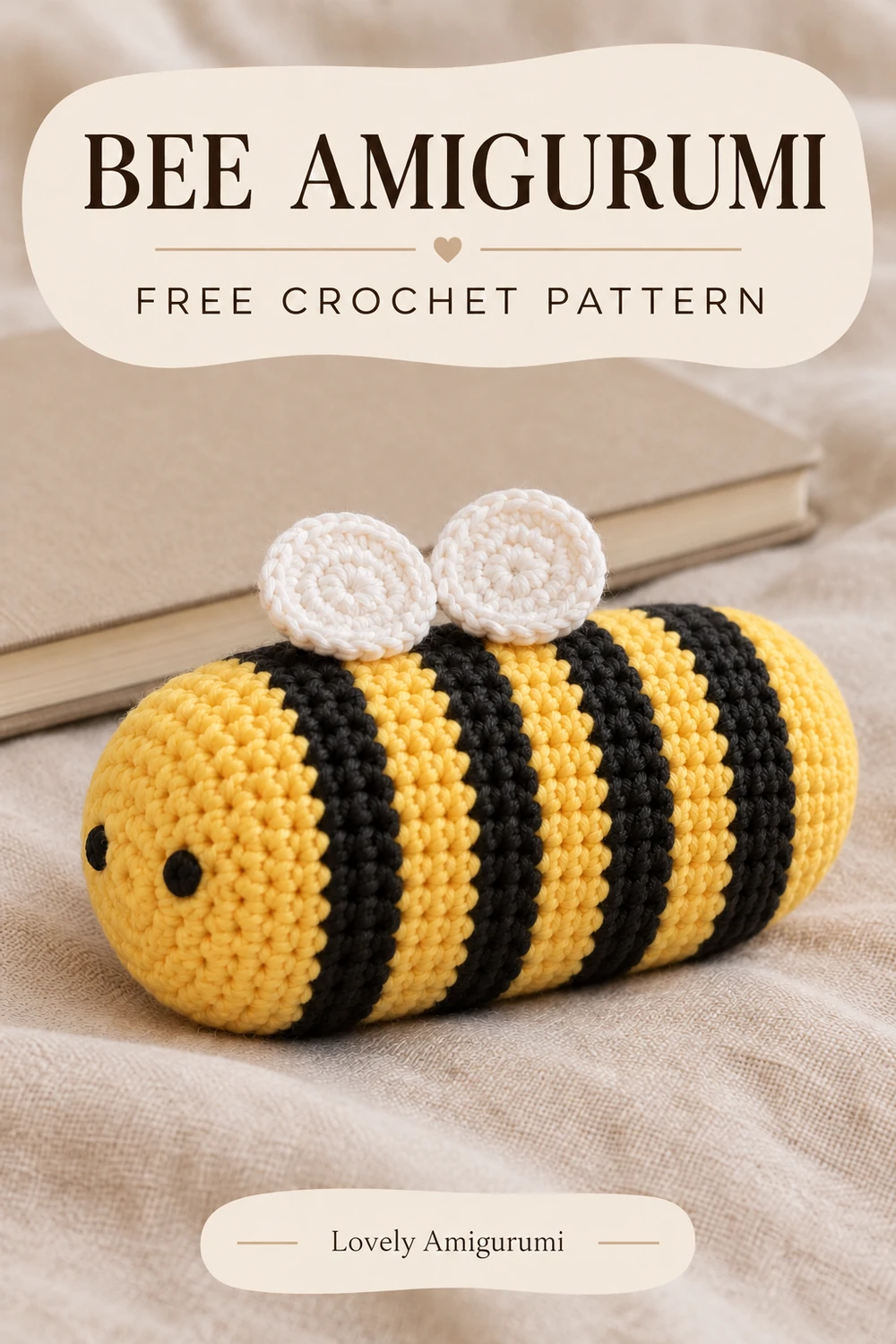 Bee amigurumi crochet pattern Pinterest design 2