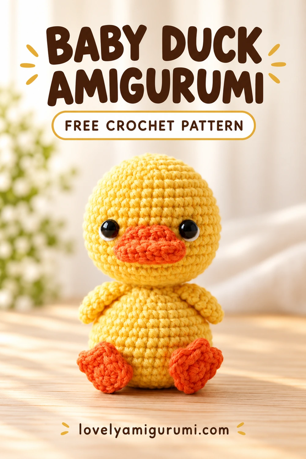 Baby Duck Amigurumi – free pattern Pinterest image 2
