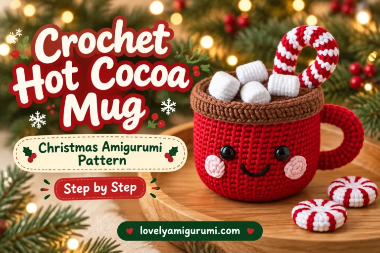 Christmas Hot Cocoa Mug Crochet Pattern – Free Step-by-Step Guide