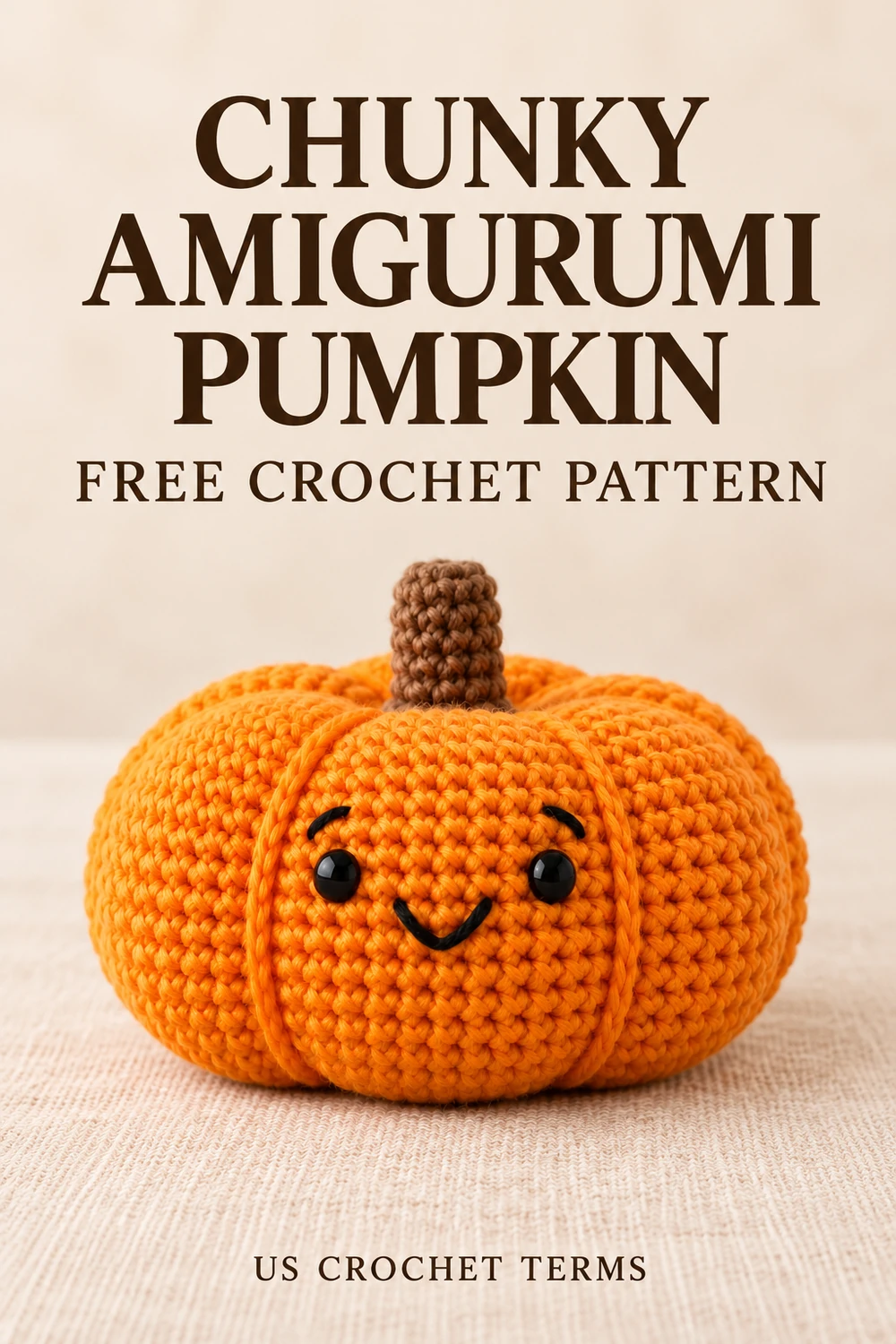 chunky amigurumi pumpkin Pinterest design 1