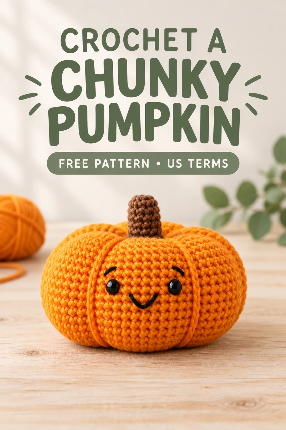 chunky amigurumi pumpkin Pinterest design 2