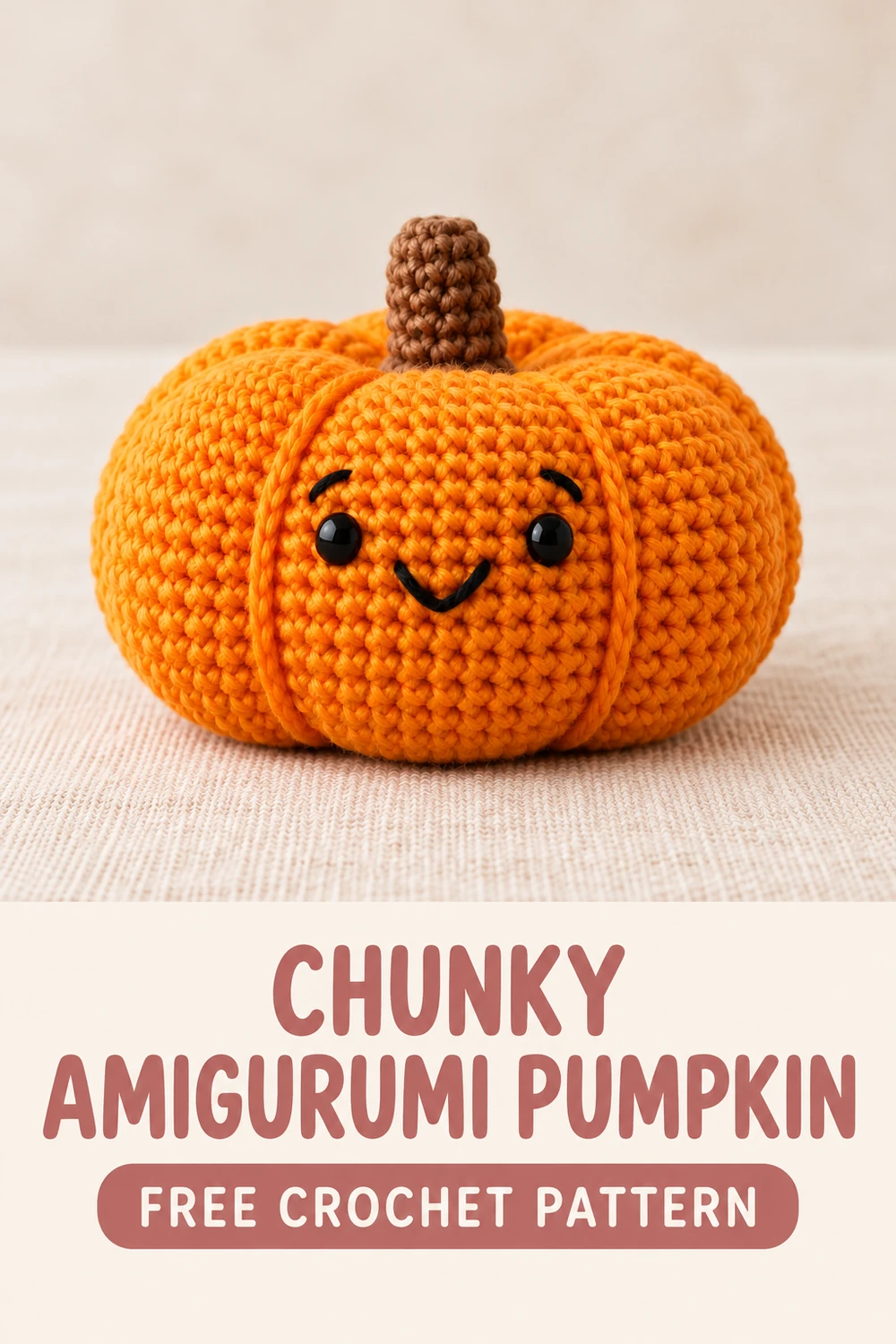 chunky amigurumi pumpkin Pinterest design 3