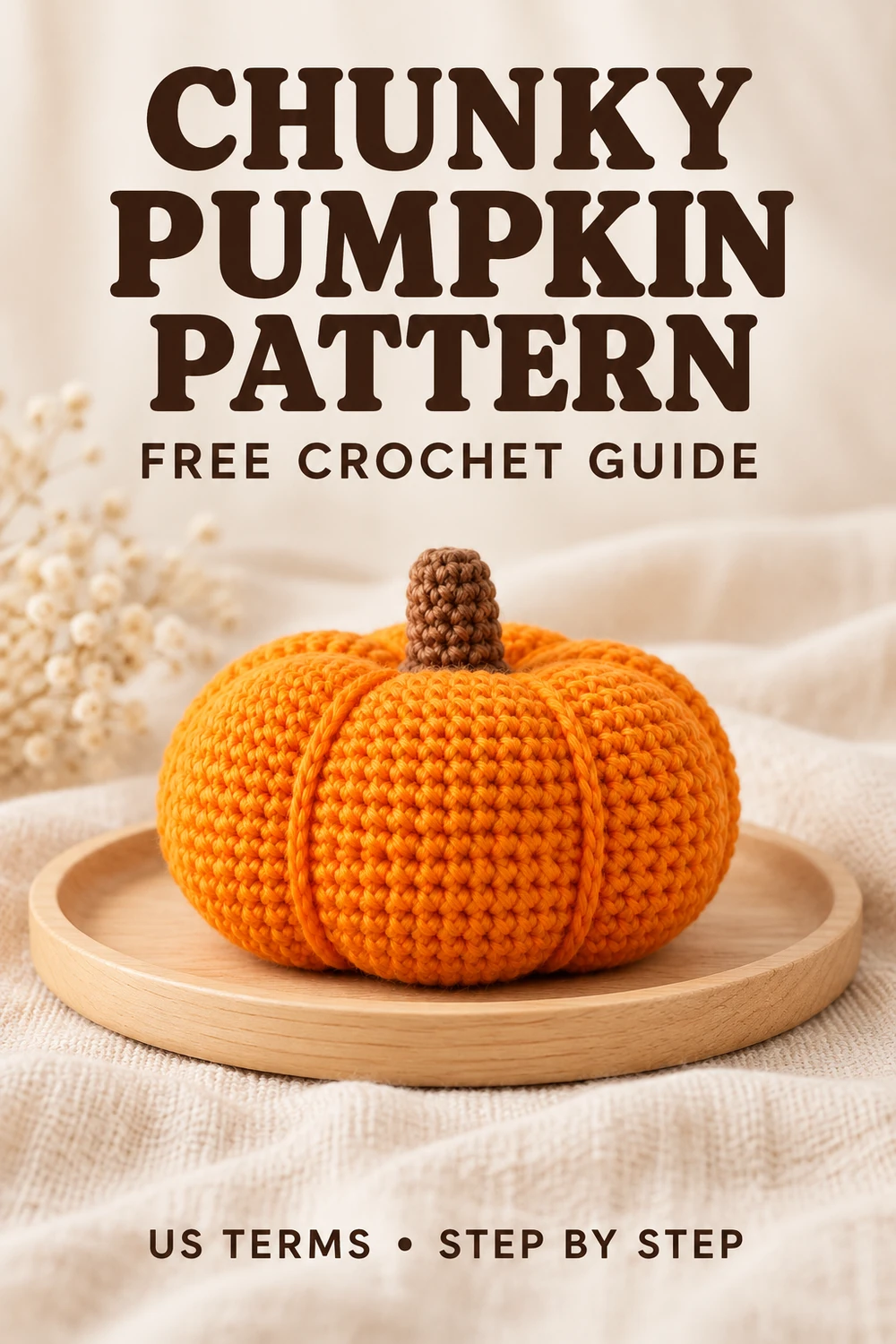 chunky amigurumi pumpkin Pinterest design 4