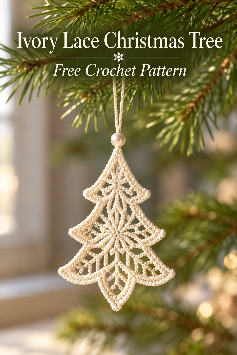 Ivory Lace Christmas Tree Crochet Pattern — crochet inspiration 01
