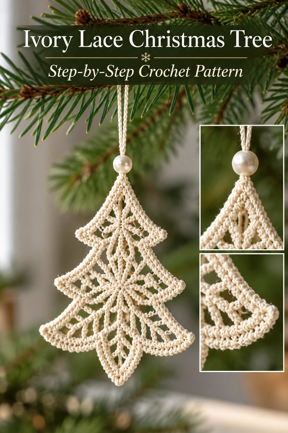 Ivory Lace Christmas Tree Crochet Pattern — crochet inspiration 02