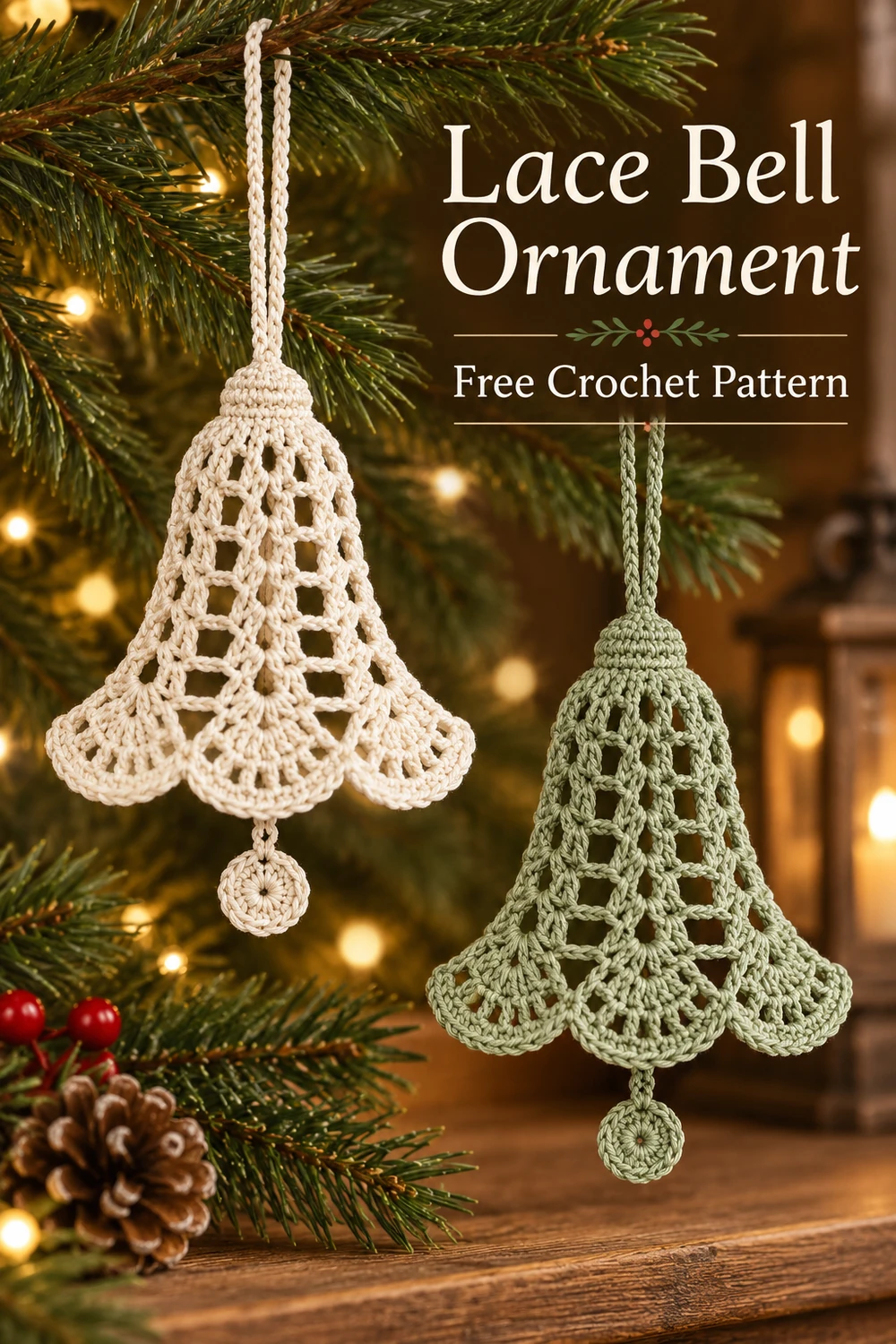 Lace Bell Ornament Crochet Pattern — Christmas crochet inspiration 01