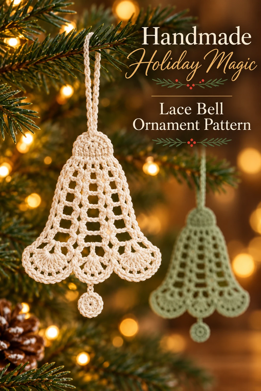 Lace Bell Ornament Crochet Pattern — Christmas crochet inspiration 02