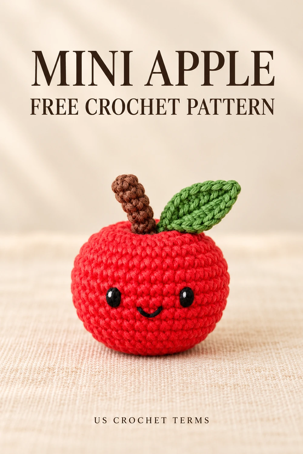 mini apple amigurumi crochet pattern Pinterest design 1
