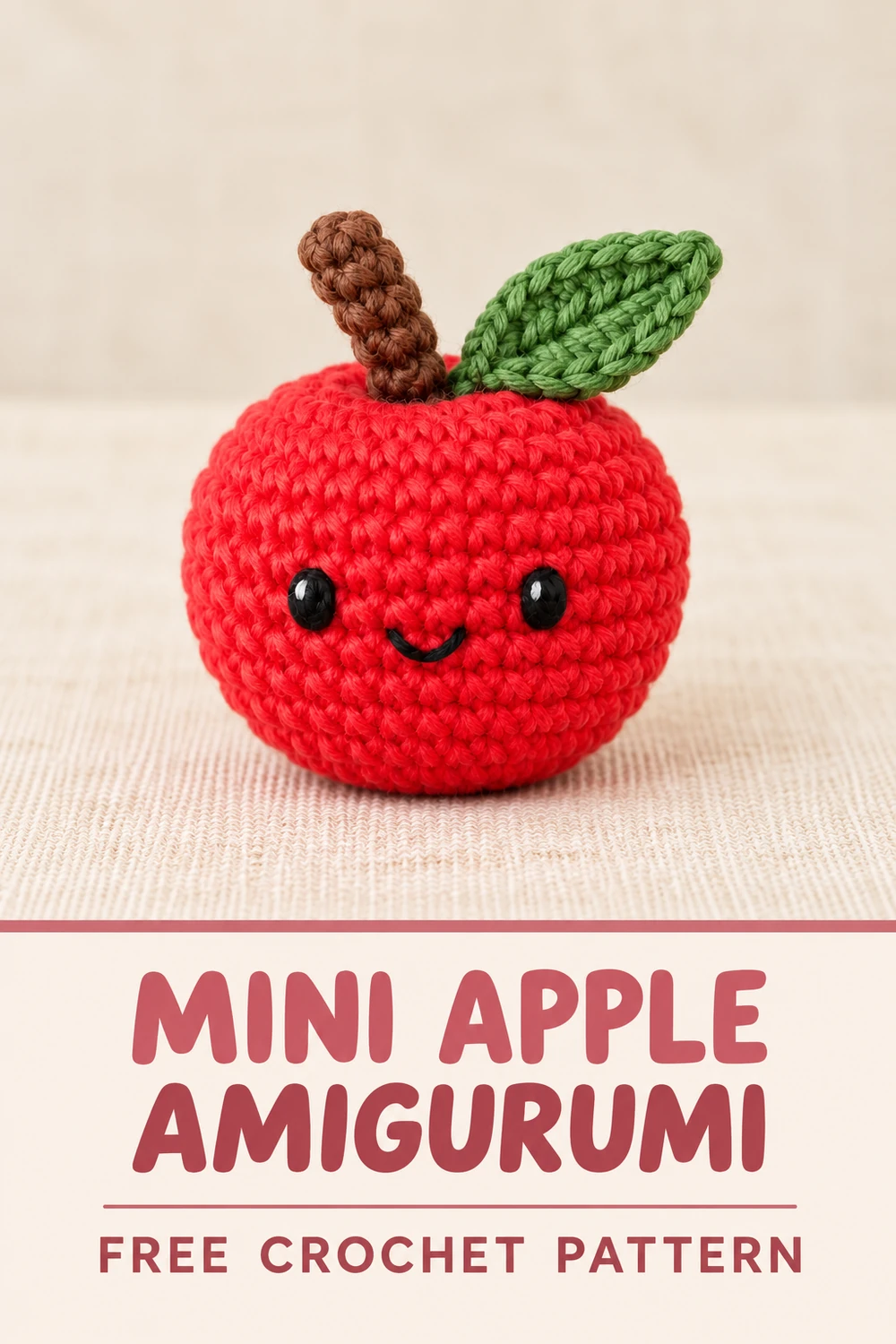 mini apple amigurumi crochet pattern Pinterest design 3