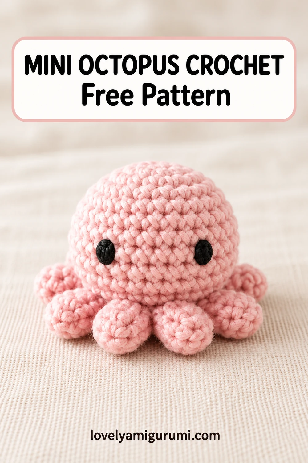 mini octopus crochet pattern Pinterest pin 1
