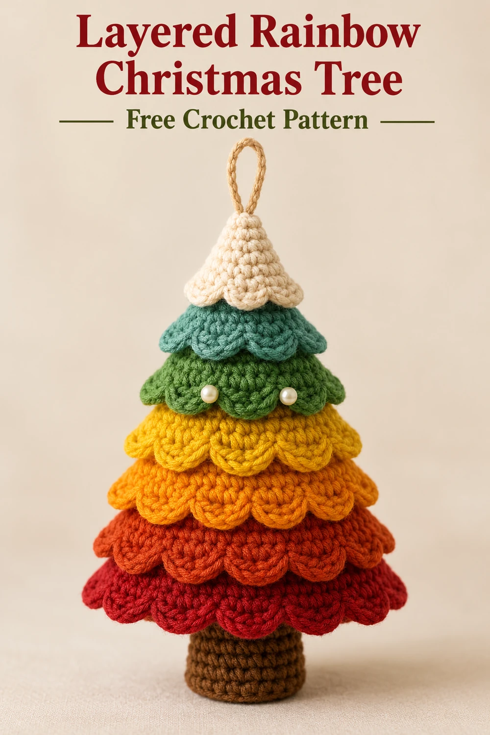Layered Rainbow Christmas Tree Crochet Pattern — crochet inspiration 01