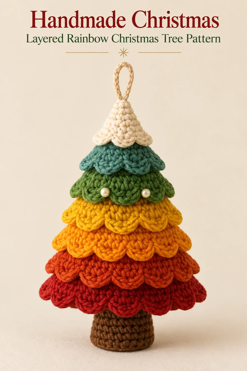 Layered Rainbow Christmas Tree Crochet Pattern — crochet inspiration 03