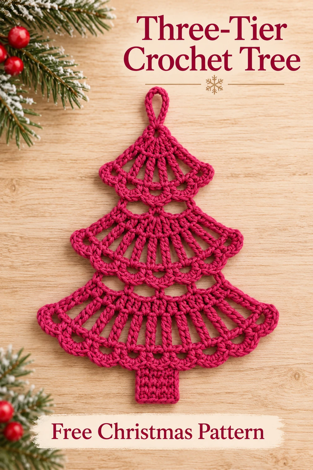 Three Tier Lace Christmas Tree Crochet Pattern — Christmas crochet inspiration 01