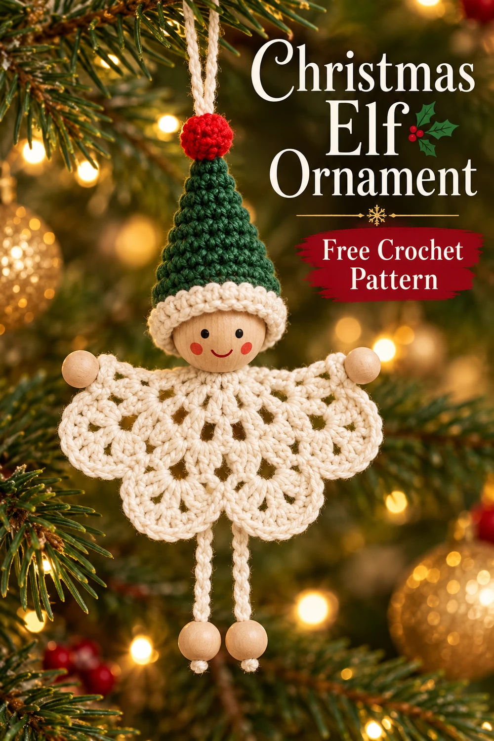 Wooden Bead Christmas Elf Crochet Pattern — Christmas crochet inspiration 01