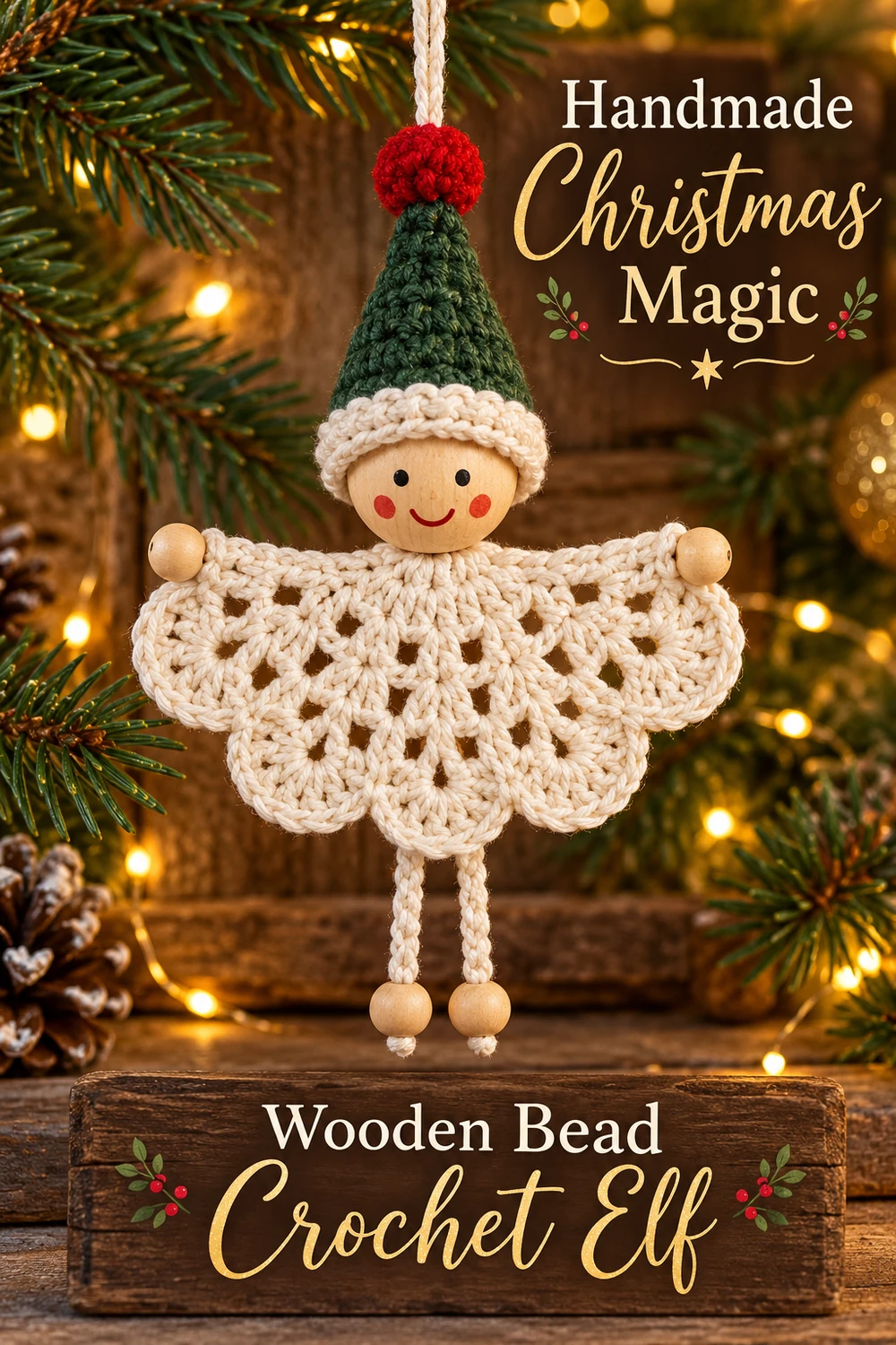 Wooden Bead Christmas Elf Crochet Pattern — Christmas crochet inspiration 02
